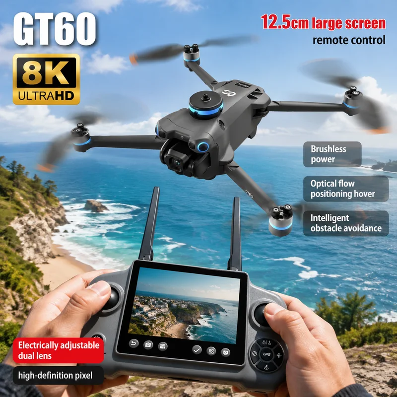 Drone Gps Mount - YENİ GT60 Mini Drone Çift Kamera